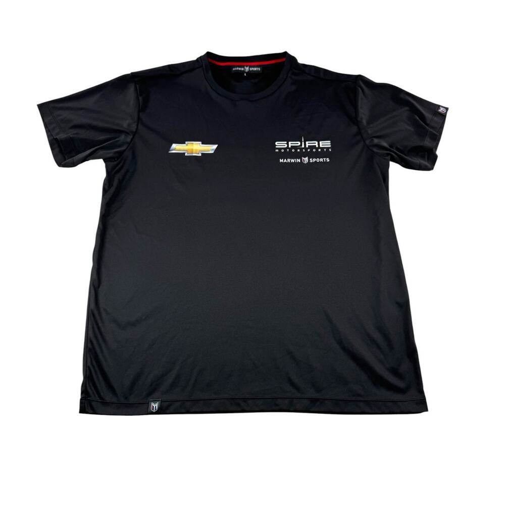 Marwin Sports Spire Motorsports Chevrolet Performance Shirt Mens L Black Racing